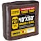 Core Tarps Heavy Duty Tarp, 50 ft L x 0.5 mm H x 40 ft W, 20 Mil, Brown/Black, Polyethylene CT-702-40X50 - alternate 1